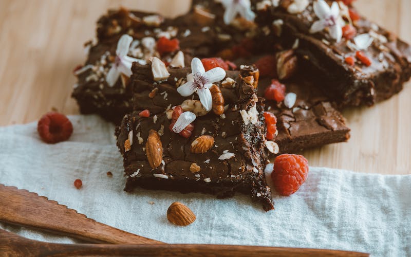 brownies with nuts and fruits