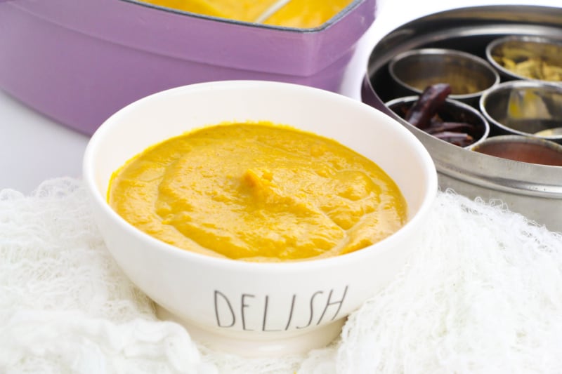 pumpkin puree in a bowl