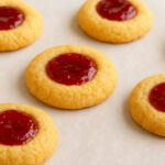 These almond flour jam cookies are exactly that—soft, slightly chewy, and filled with just the right touch of fruity sweetness in the center.