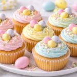 Easter Almond Flour Cupcakes with Fun Spring Decorations