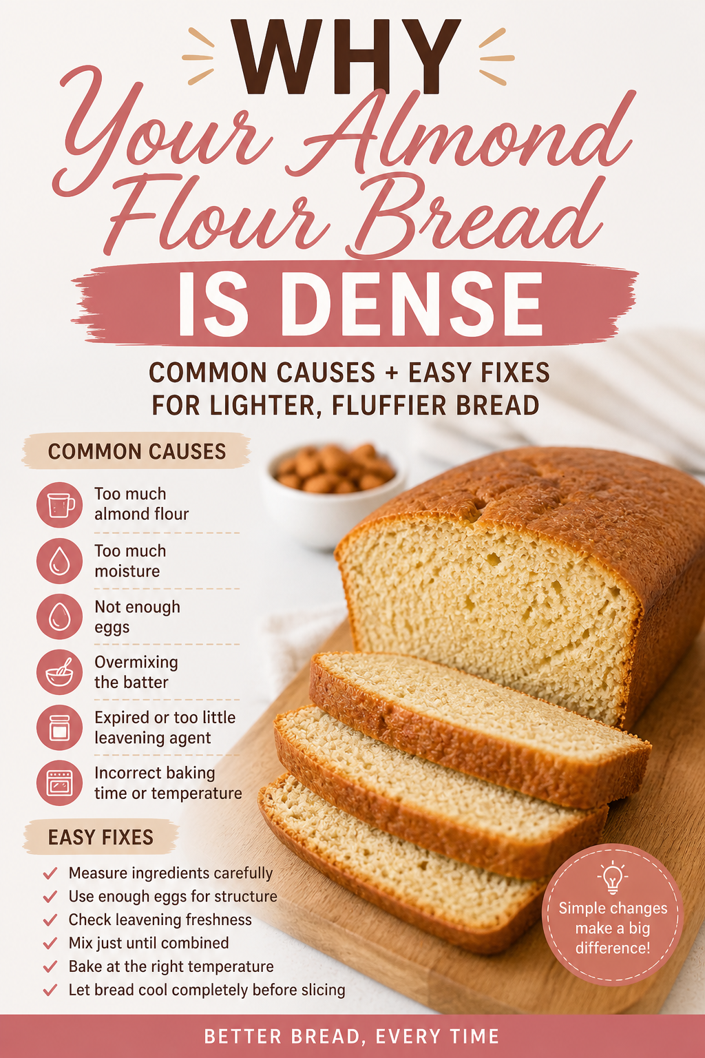 Why your almond flour bread is dense and how to fix it. Learn simple baking tips, ingredient adjustments, and techniques to get light, fluffy almond flour bread every time.